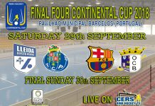 Barcelos will host the Final Four of the Continental Cup 2018